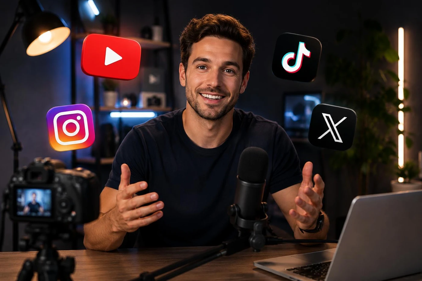 Un créateur de contenu enregistrant une vidéo autour de Trade Capital